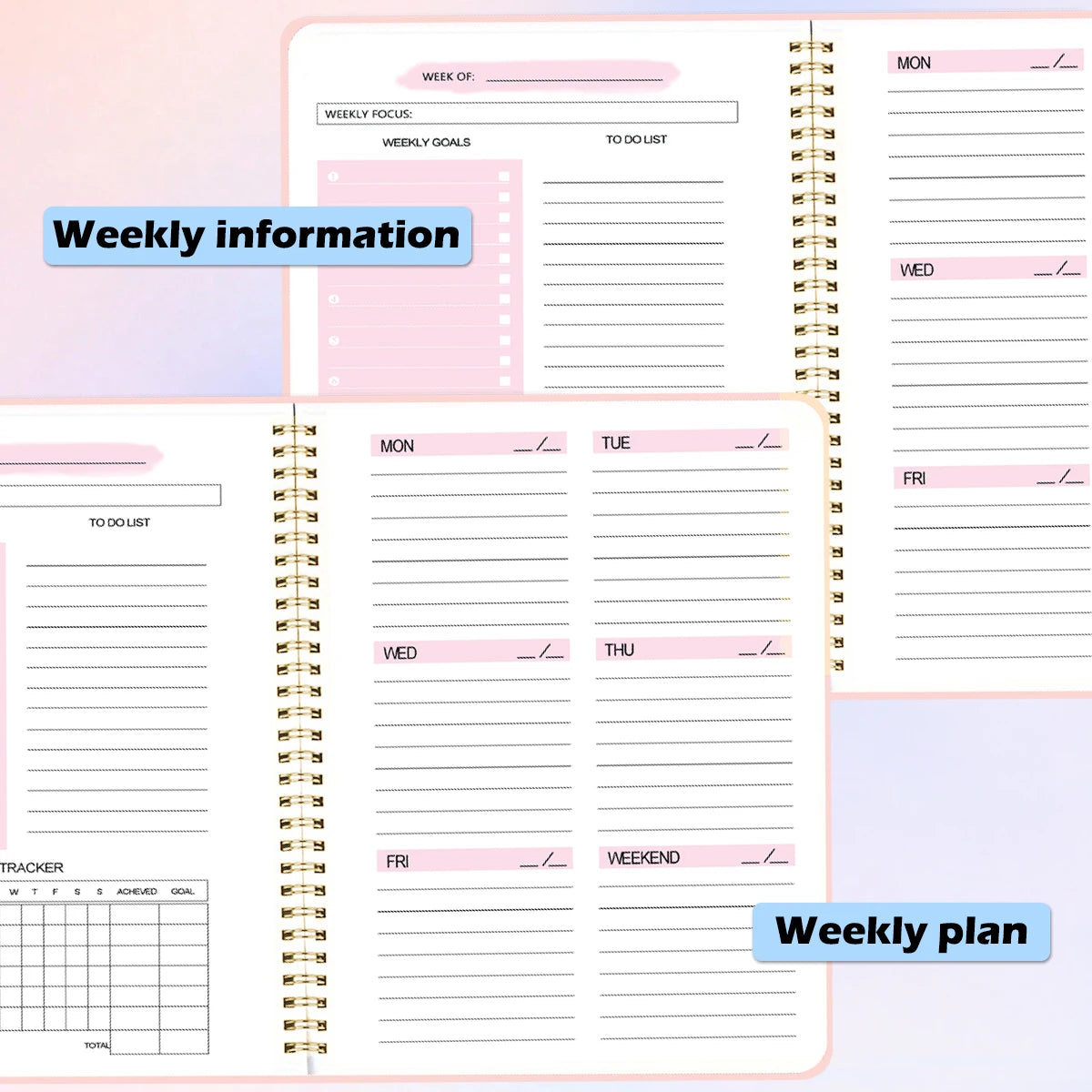 52 Weeks Weekly Planner Notebook