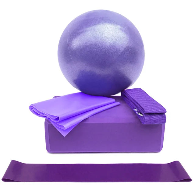 Yoga Ball,Blocks,bands set for Fitness Pilates