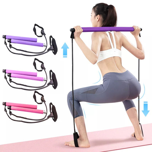 Fitness Yoga Bar Stick  Resistance Bands