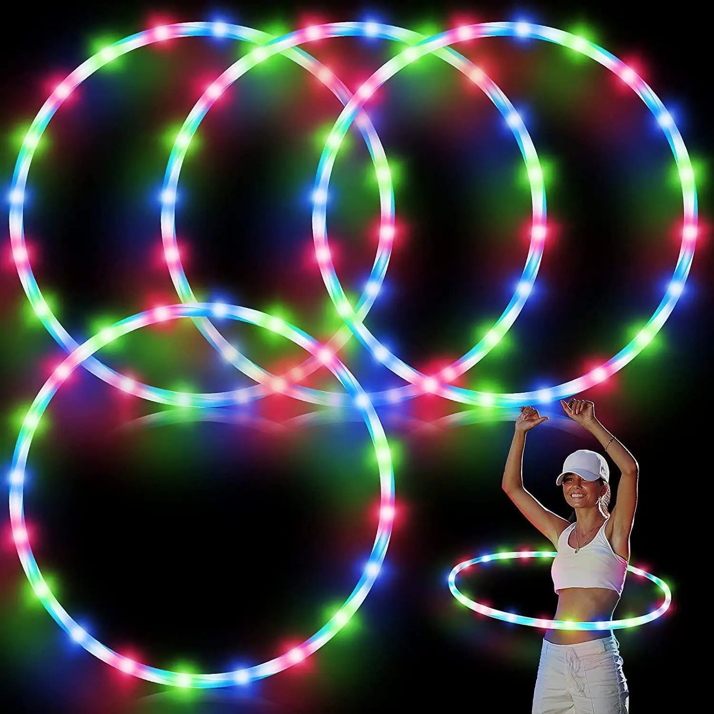 LED Colorful Fitness Circle Sport Hoop