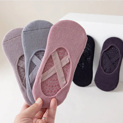 Non-slip Yoga Socks Women Cotton Silicone